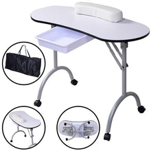 Load image into Gallery viewer, Giantex 2018 New Portable Kapsalon Meubilair Manicure Equipm Nail Table Station Desk Spa Beauty Folding Salon Table HB82300